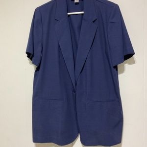 Vintage Women Sag Harbor Size 16 Light Blazer career One button Business Preppy